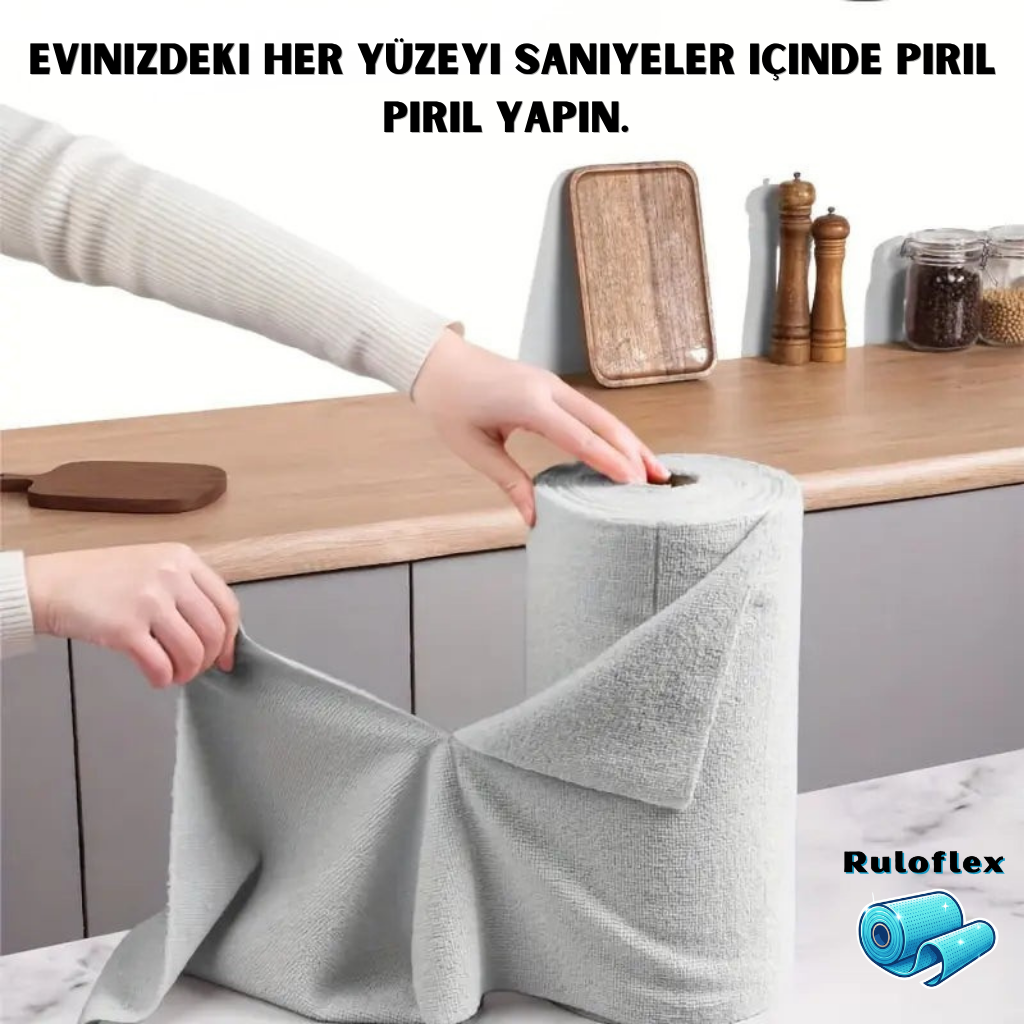 Ruloflex Mikrofiber Rulo Temizlik Bezi(20 Yaprak)